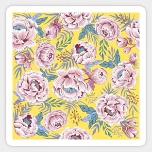 Vintage Peonies Sticker